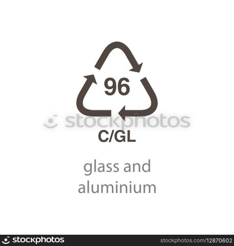 recycle code icon vector template