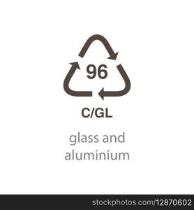 recycle code icon vector template
