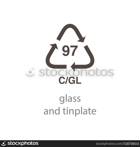 recycle code icon vector template