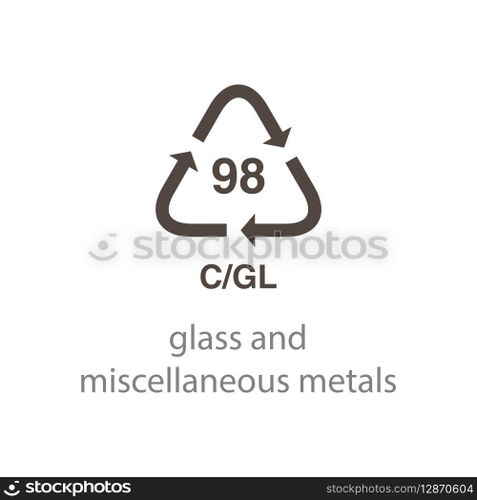 recycle code icon vector template