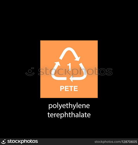 recycle code icon vector template