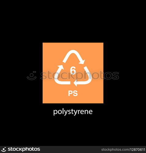 recycle code icon vector template
