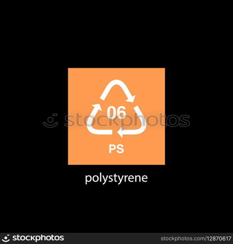 recycle code icon vector template