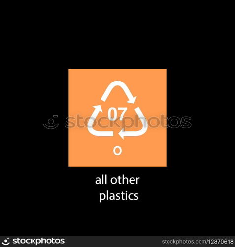 recycle code icon vector template