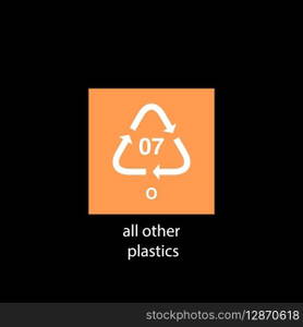 recycle code icon vector template