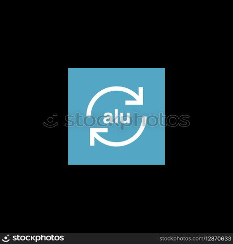 recycle code icon vector template