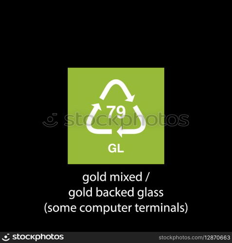 recycle code icon vector template