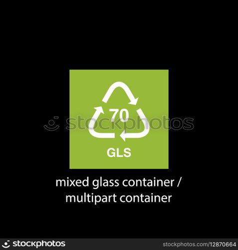 recycle code icon vector template