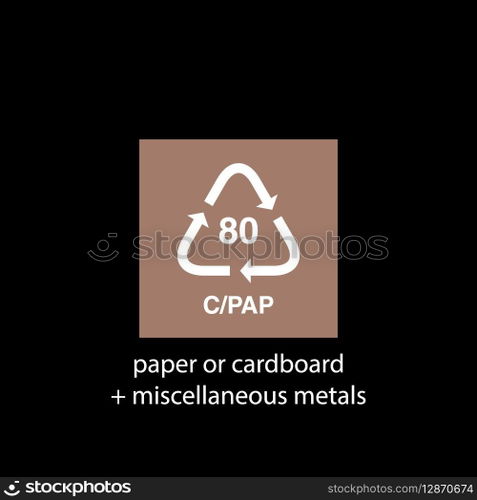 recycle code icon vector template
