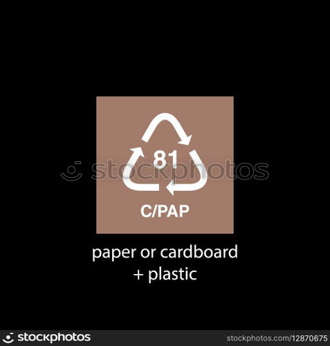 recycle code icon vector template