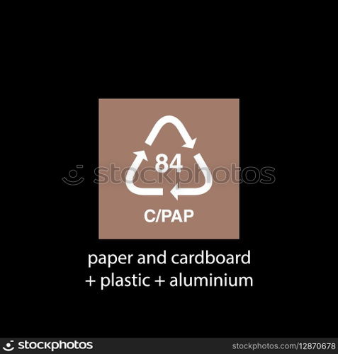 recycle code icon vector template