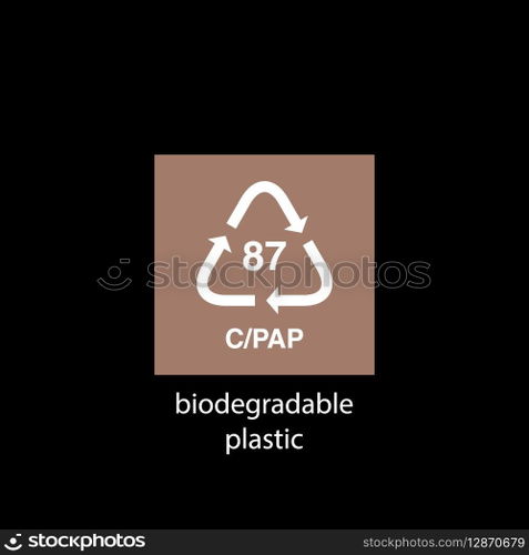 recycle code icon vector template