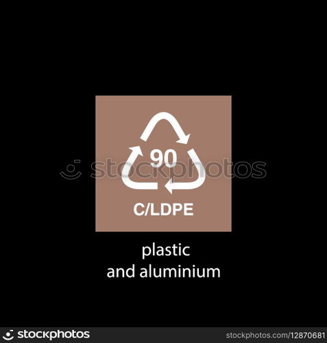 recycle code icon vector template