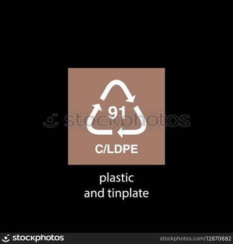 recycle code icon vector template