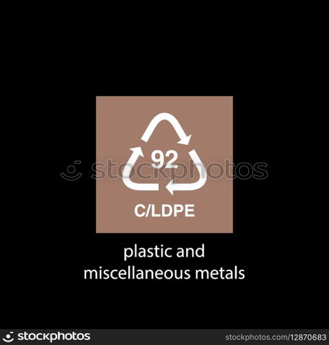 recycle code icon vector template