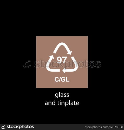recycle code icon vector template