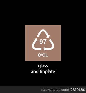 recycle code icon vector template
