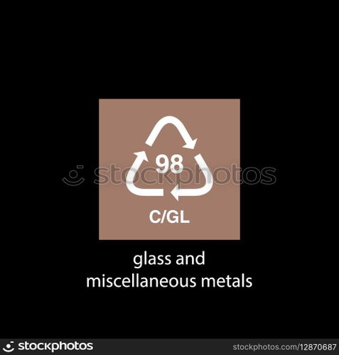 recycle code icon vector template