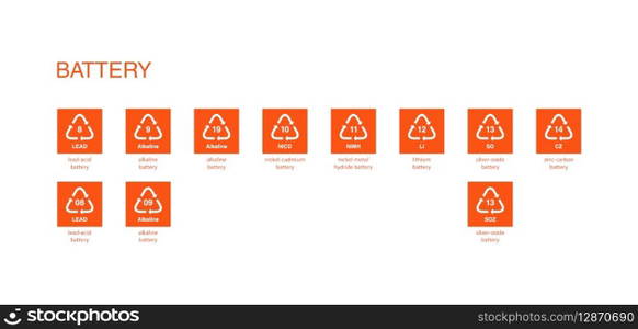 recycle code icon vector template