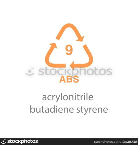 recycle code icon vector template