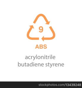 recycle code icon vector template