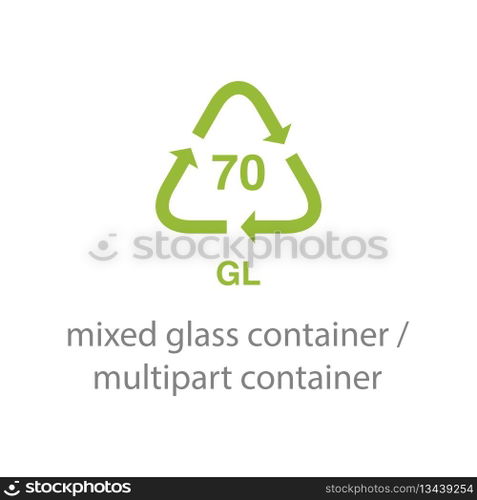 recycle code icon vector template