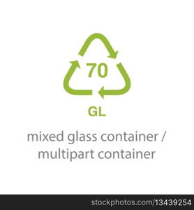 recycle code icon vector template