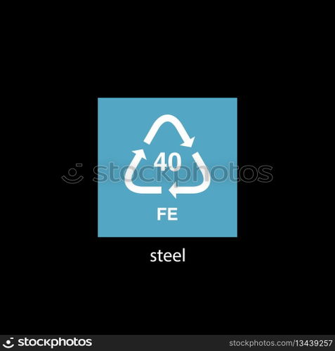 recycle code icon vector template