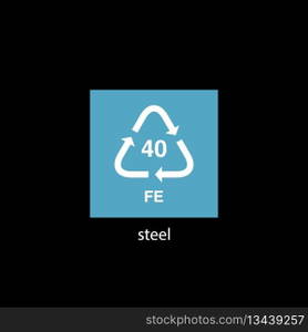 recycle code icon vector template
