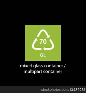 recycle code icon vector template