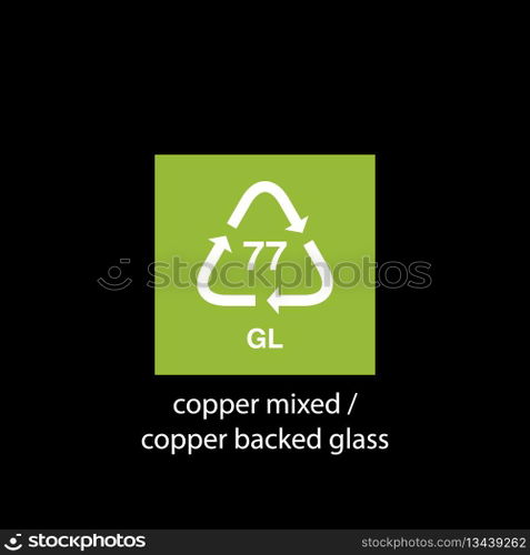 recycle code icon vector template