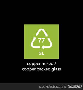 recycle code icon vector template