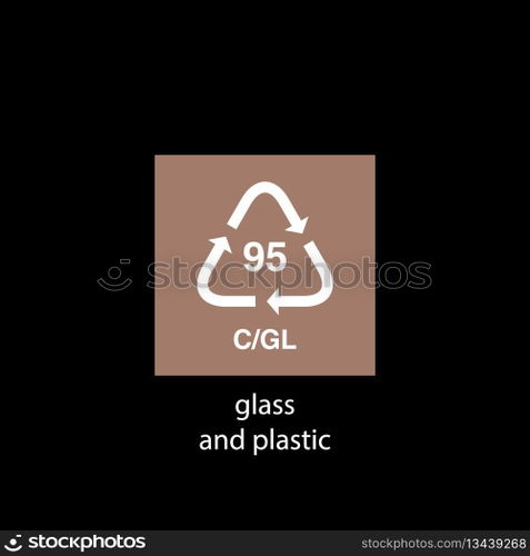 recycle code icon vector template
