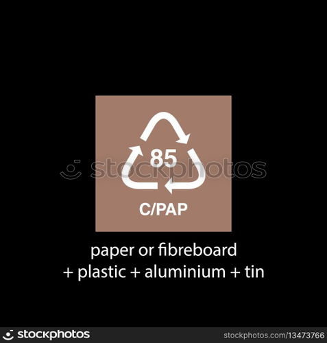 recycle code icon vector template