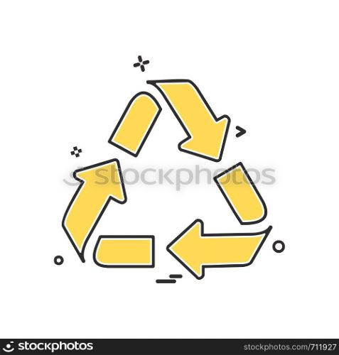 Recycle icon design vector