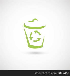 Recycle icon illustration on white background