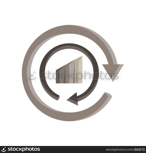 Recycle icon logo vector symbol sign eco isolated reuse ecology circle illustration