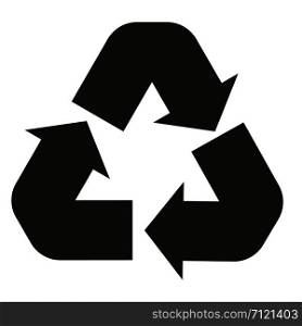 recycle icon on white background. recycle sign. flat style. reuse symbol.