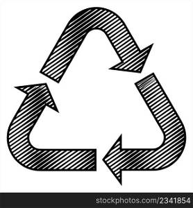 Recycle Icon, Recycle Sign Vector Art Illustration