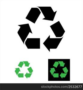 Recycle Icon, Recycling Icon, Process Used Converting Waste Materials Into New Materials Vector Art Illustration