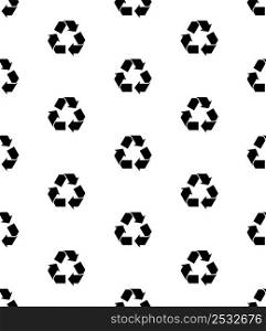 Recycle Icon Seamless Pattern, Recycling Icon, Process Used Converting Waste Materials Into New Materials Vector Art Illustration