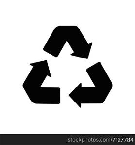 Recycle isolated vector icon. Environment conservation concept. Pollution environment concept vector illustration. Black recycling symbol. Ecology protection concept. EPS 10. Recycle isolated vector icon. Environment conservation concept. Pollution environment concept vector illustration. Black recycling symbol. Ecology protection concept.