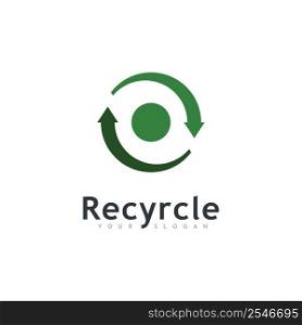 Recycle logo icon vector. recycling illustration symbol, rotation arrow icon