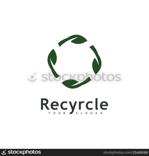Recycle logo icon vector. recycling illustration symbol, rotation arrow icon