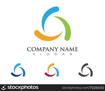 Recycle logo template vector illustration