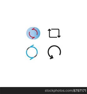 Recycle, refresh, cycle arrows vector icon illustration design