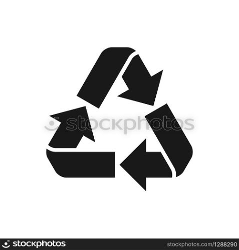 recycle vector icon, flat design best recycle icon