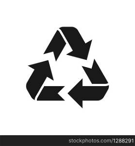 recycle vector icon, flat design best recycle icon