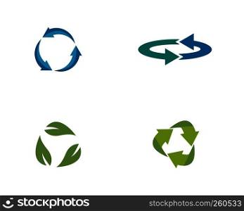Recycle vector logo template