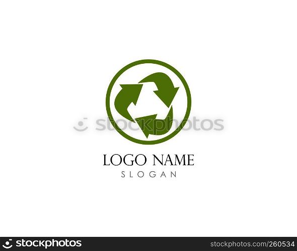 Recycle vector logo template